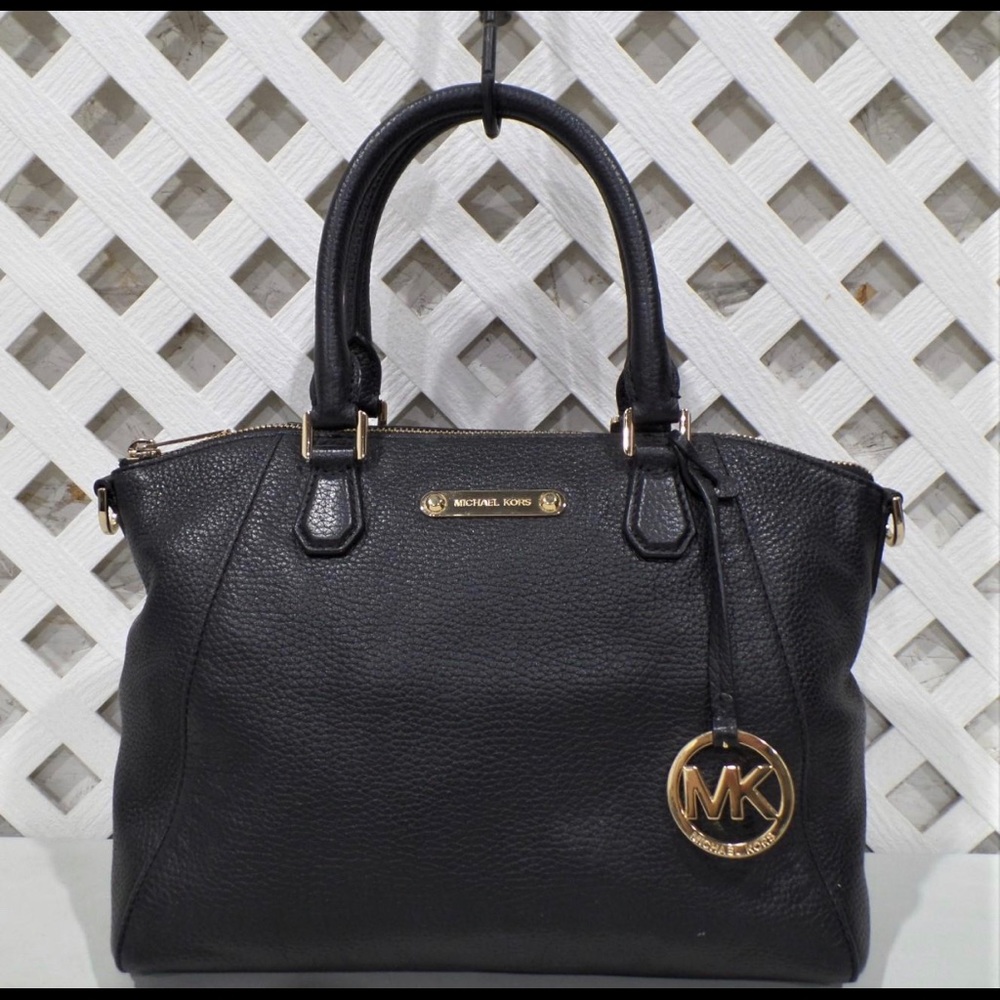 Black Michael Kors leather tote bag